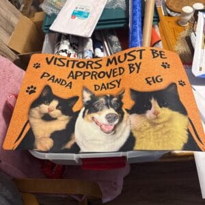 Custom Dog Photo Doormat – Gift for Dog Owners photo review