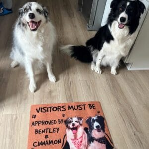 Custom Dog Photo Doormat – Gift for Dog Owners photo review