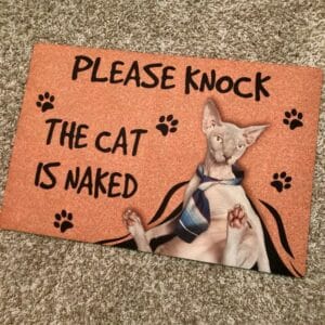 Personalized Sphynx Cat Doormat – Gift for Cat Lovers photo review