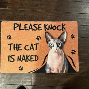 Personalized Sphynx Cat Doormat – Gift for Cat Lovers photo review