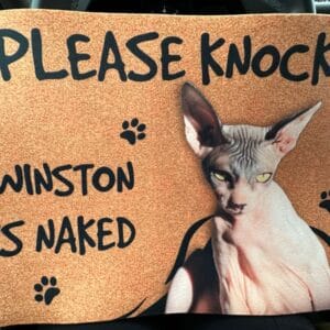 Personalized Sphynx Cat Doormat – Gift for Cat Lovers photo review