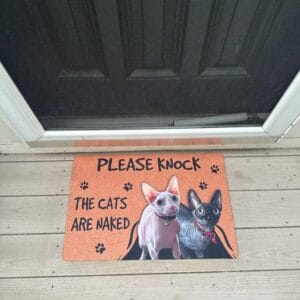 Personalized Sphynx Cat Doormat – Gift for Cat Lovers photo review