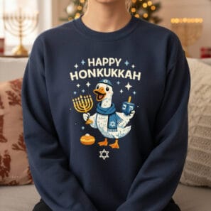 Hanukkah Goose Sweatshirt – Funny Gift for Jewish Holiday Fans