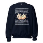 Dreidel Ugly Hanukkah Sweater unisex-crew-neck-sweatshirt-navy-front-690b68d94d0ec