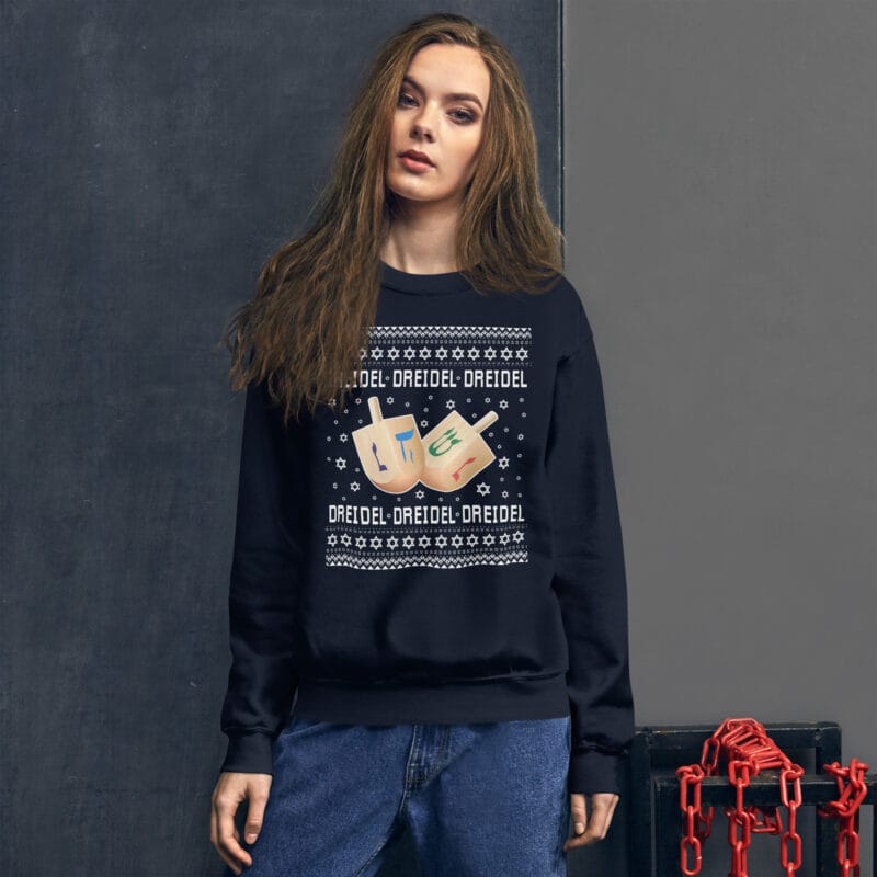 Dreidel Ugly Hanukkah Sweater - Gift for Dreidel Lovers