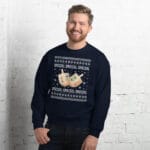 Dreidel Ugly Hanukkah Sweater unisex-crew-neck-sweatshirt-navy-front-690b68d94c78a Dreidel Ugly Hanukkah Sweater - Gift for Dreidel Lovers