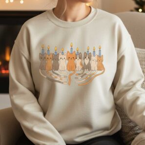 Hanukkah Cat Sweater – Funny Gift for Jewish Cat Lovers