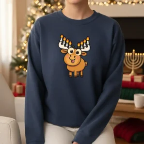 Hanukkah Moose Sweater – Funny Gift for Jewish Holiday Fans