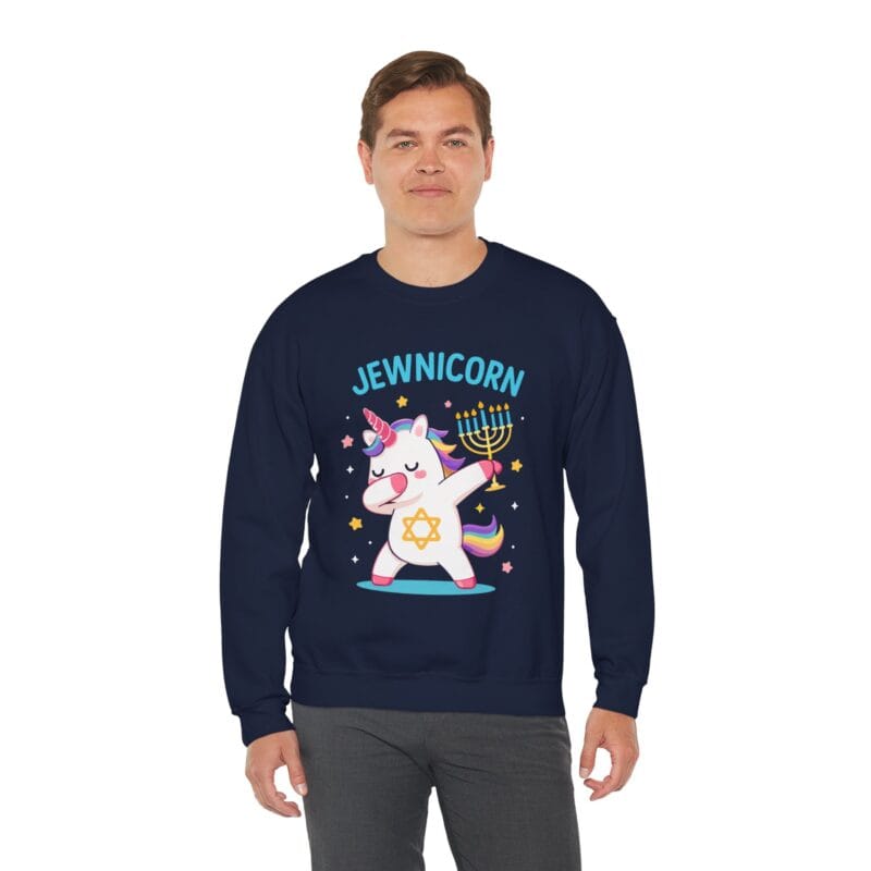 Jewnicorn Ugly Hanukkah Sweater – Funny Jewish Unicorn Holiday Gift