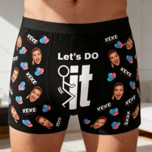 Funny “Let’s Do It” Boxer Briefs – Valentine’s Day Gift for Lovers